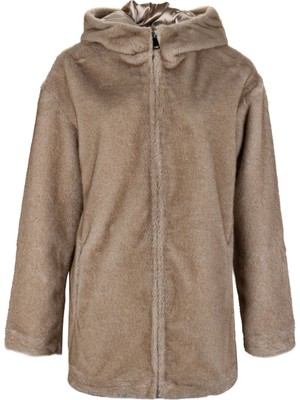 Tamer Tanca Kadın Peluş Vizon Kumaş Mont Deri Mont 415 178 Byn Pelus SK24/25 Vızon Pelus