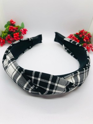 Ekose Kumaş Kaplama Yumuşak Dolgulu Taç