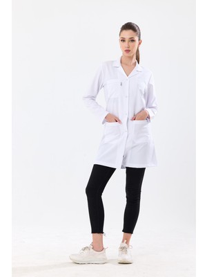 Tbuniform Bayan Beyaz Ceket Yaka Önlük