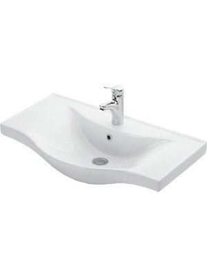 Özceden Yıldız Banyo Dolabı 80 cm Asma Beyaz Mdf