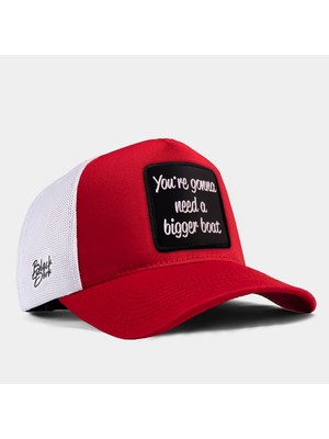 BlackBörk You re - Gonna Logolu Kırmızı-Beyaz Trucker Şapka