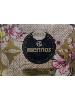 Merinos Gold 2 kg Tek Kişilik Battaniye 155 x 220 Pembe Bej Rengi