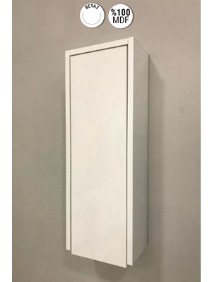 Özceden Çok Amaçlı Banyo Boy Dolabı 70 cm Mdf Parlak Beyaz