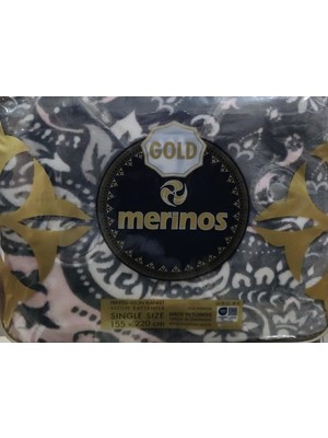 Merinos Gold 2 kg Tek Kişilik Battaniye 155 x 220 Gri Pembe  Rengi