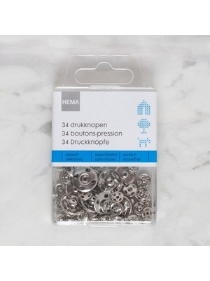 Loren Metal Çıt Çıt - 34 Lü Gümüş