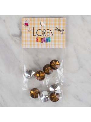 Loren Crafts Kahverengi 8 Li Düğme - 208