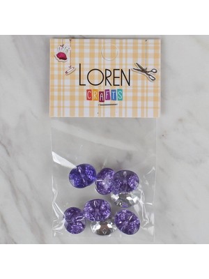Loren Crafts Lila 8 Li Düğme - 235