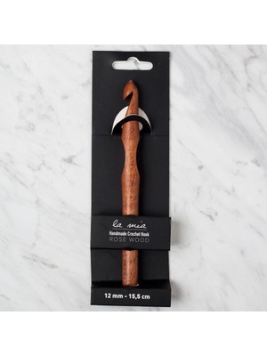 Dervis'İN La Mia Rosewood 12 mm 15.5 cm Ahşap Yün Tığ