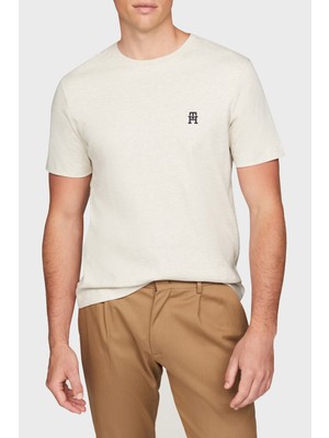 Tommy Hilfiger % 100 Pamuk Regular Fit Monogram Logolu T Shirt Erkek T Shirt MW0MW37510 Hgf