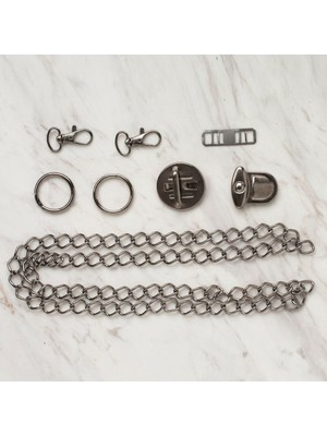 Loren Çanta Aksesuar Seti Metal