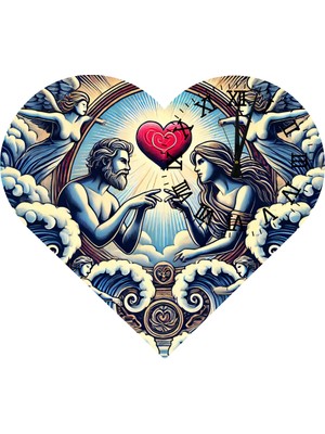 Ti Play  KS27 Kalp Şeklinde 30 x 30  cm   Duvar Saati