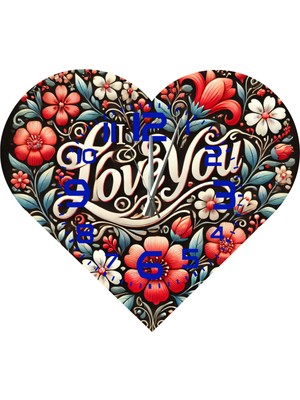 Ti Play  KS98 Kalp Şeklinde 30 x 30  cm   Duvar Saati