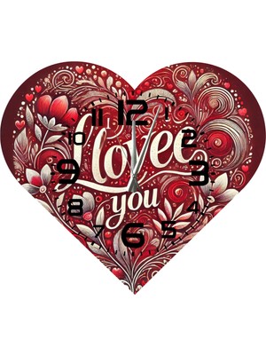 Ti Play  KS99 Kalp Şeklinde 30 x 30  cm   Duvar Saati