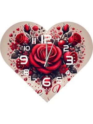 Ti Play  KS83 Kalp Şeklinde 30 x 30  cm   Duvar Saati