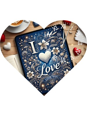 Ti Play  KS35 Kalp Şeklinde 30 x 30  cm   Duvar Saati