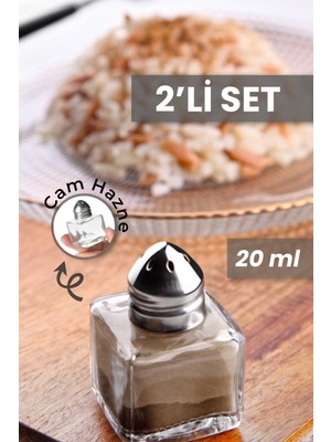 Mybox 2'li Set Stella Mini Cam Tuzluk - Tek Kişilik Baharatlık Paslanmaz Çelik Kapaklı Tuzluk Karabiberlik