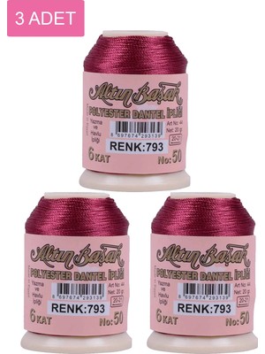 3 Adet  Oya ve Dantel İpi 20 gr  No: 793