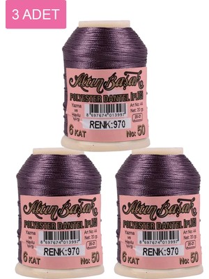 3 Adet  Oya ve Dantel İpi 20 gr  No: 970