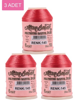 3 Adet  Oya ve Dantel İpi 20 gr  No: 145