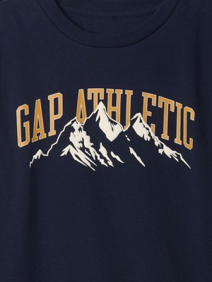 Gap Erkek Çocuk Lacivert Logo Grafikli T-Shirt