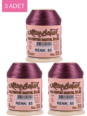 3 Adet  Oya ve Dantel İpi 20 gr  No: 085