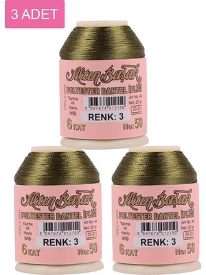 3 Adet  Oya ve Dantel İpi 20 gr  No: 003