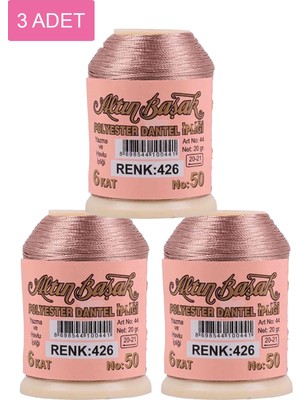 3 Adet  Oya ve Dantel İpi 20 gr  No: 426
