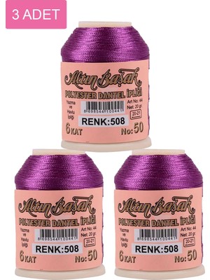 3 Adet  Oya ve Dantel İpi 20 gr  No: 508