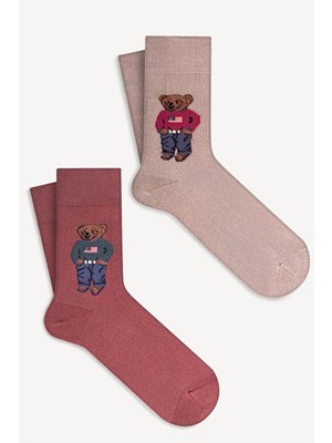 Mono Socks - 4'lü Teddy Bear Pamuklu Çorap