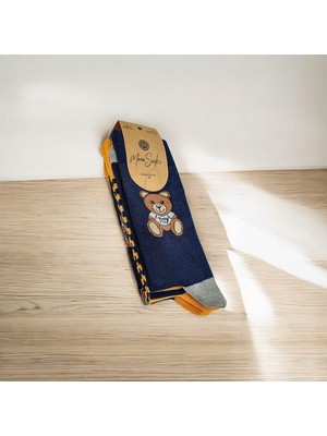 Mono Socks - 3'lü Teddy Bear Ayıcık Desenli Çorap