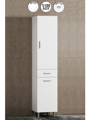 Özceden Boy Dolabı Sepetli 30 cm Mdf Banyo