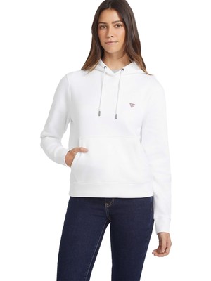 Guess Hood Reg Mini Tri Kadın Kapüşonlu Sweatshirt - W4YQ04KC811