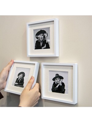 Sök-Tak Paspartolu Fotoğraf Çerçevesi 14X14 Kare Çerçeve 3'lü Paket(Fotoğrafsız) - Beyaz