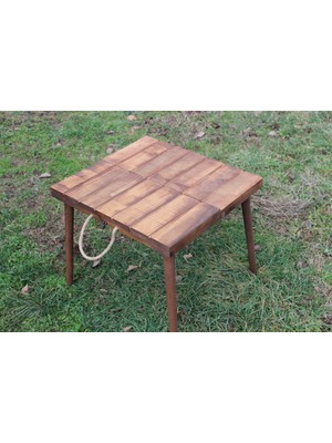 Çanta Tipi Ahşap Kamp Masası Katlanabilir Model Piknik ve Bahçe Masası