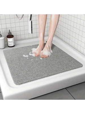 MR MİLREY Kıvırcık Banyo Paspası 50 x 50  cm  | Duşa Kabin Için Kaymaz ve Su Emici Islak Zemin Kıvırcık Paspası