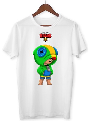 Brawl Stars Leon Çocuk Yetişkin Beyaz T-Shirt Unisex Çocuk Tişört