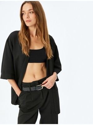 Koton Kalça Boy 3/4 Kollu Kimono