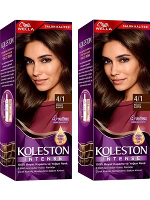 Wella Koleston Intense 4/1 Küllü Kahve Saç Boyası 2x 100% Beyaz Kapatma ve Yoğun Renk