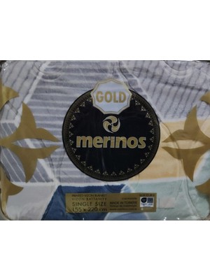 Merinos Gold 2 kg Tek Kişilik Battaniye 155X220 Mavi Gri