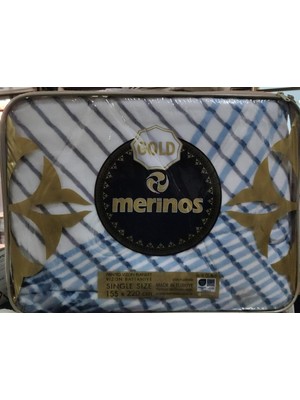 Merinos Gold 2 kg Tek Kişilik Battaniye 155X220 Mavi Yeşil Rengi