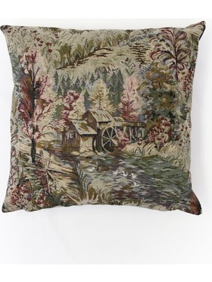 Warm Winter Goblen Desenli Kırlent Kılıfı