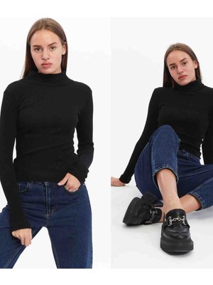 Unisex Yarım Balıkçı Yaka Body