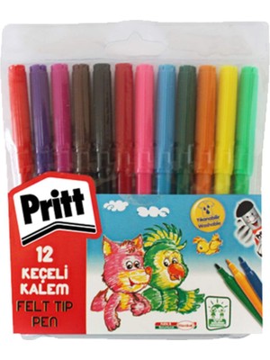 Pritt Keçeli Boya Kalemi 12 Renk 1687976