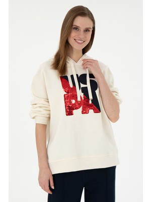 U.s. Polo Assn. Kadın Krem Sweatshirt 50292353-VR071