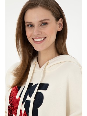 U.s. Polo Assn. Kadın Krem Sweatshirt 50292353-VR071