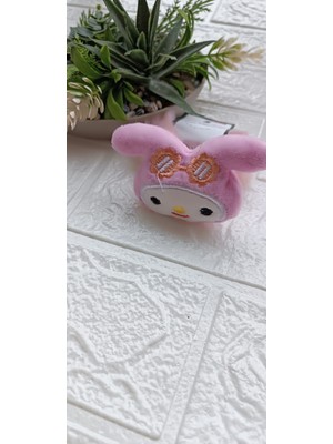 Eflin Toka Sanrio Serisi My Melody Pembe Çocuk Peluş Lastik Simit Saç Toka