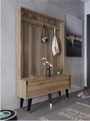 Myniture Home & Living Festival Portmanto - GP1007-2 - Ceviz Gold