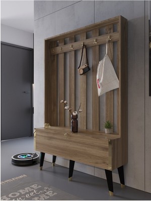 Myniture Home & Living Festival Portmanto - GP1007-2 - Ceviz Gold