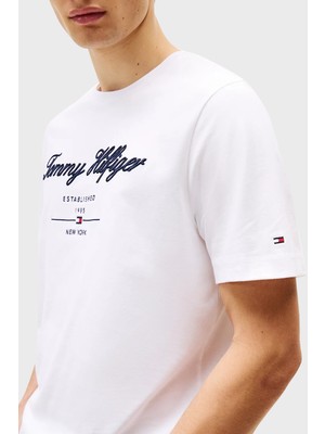 Tommy Hilfiger  Pamuk Regular Fit Bisiklet Yaka T Shirt Erkek T Shirt MW0MW33691 Ybr