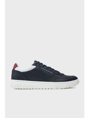 Tommy Hilfiger Logolu Deri Karışımlı Sneaker Ayakkabı Erkek Ayakkabı FM0FM05369 Dw5